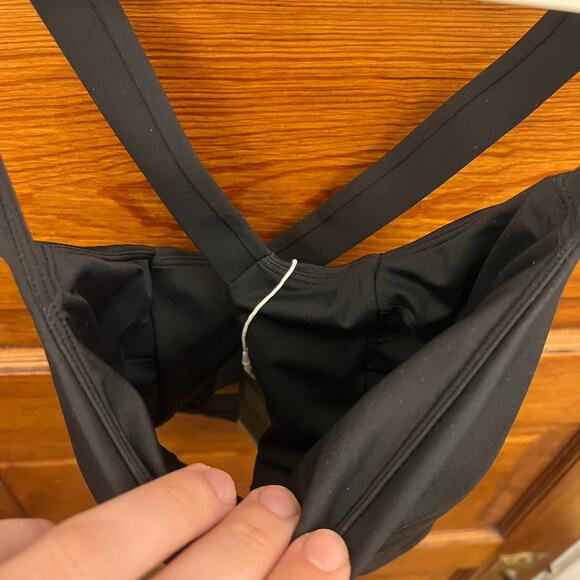 Halara sz S NWT Softlyzero Airy Square Neck Black Crisscross Cropped Tank Top - Picture 6 of 15